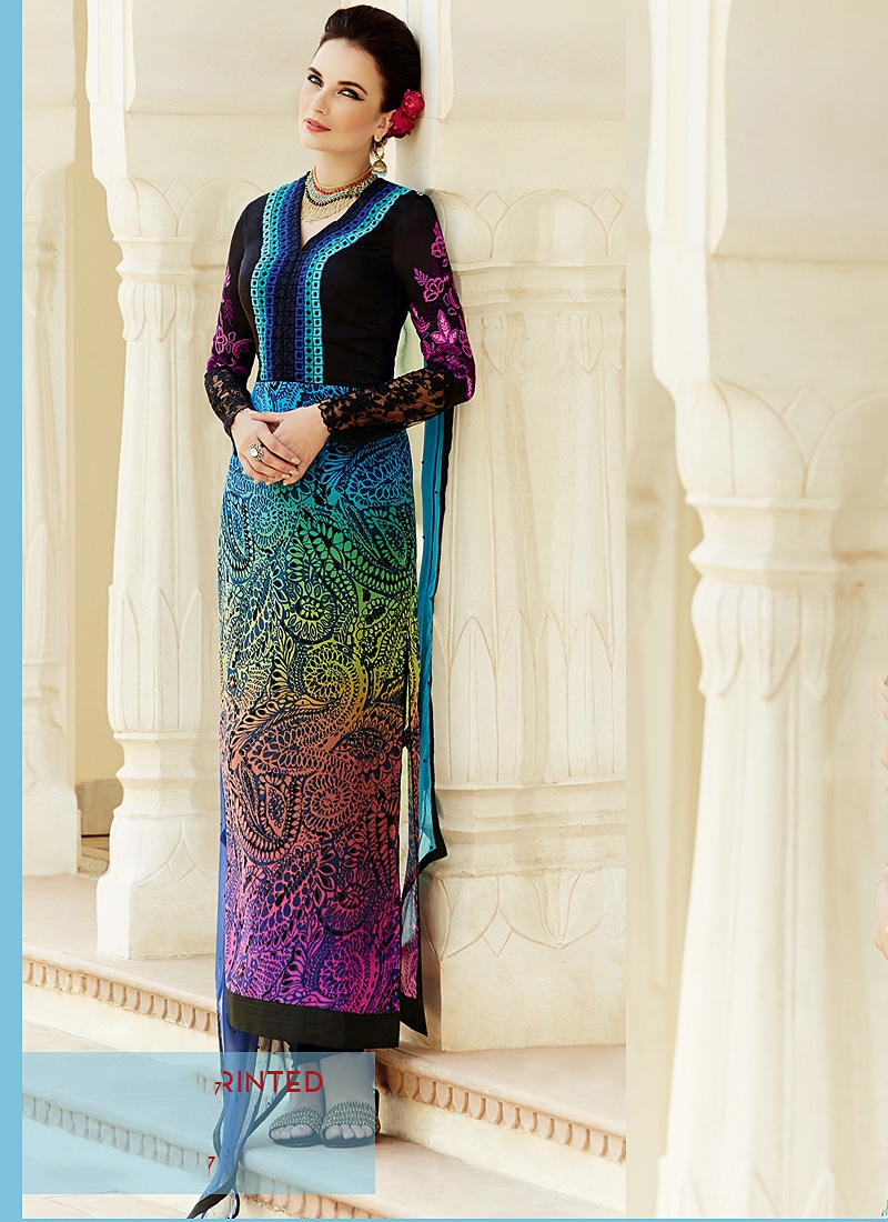 multi color churidar material